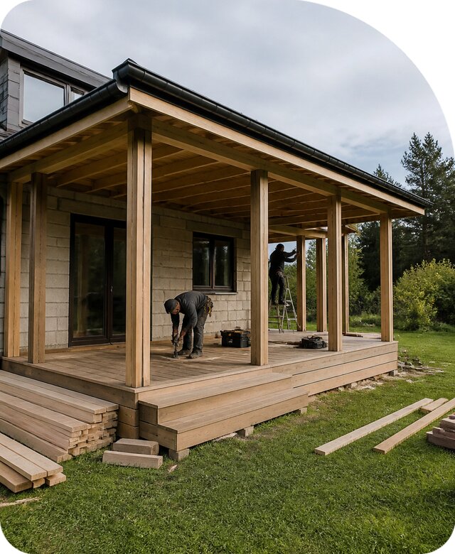 Строительство веранды в Ангарске по цене от 123288 р. | РадиДОМА-Нгр
